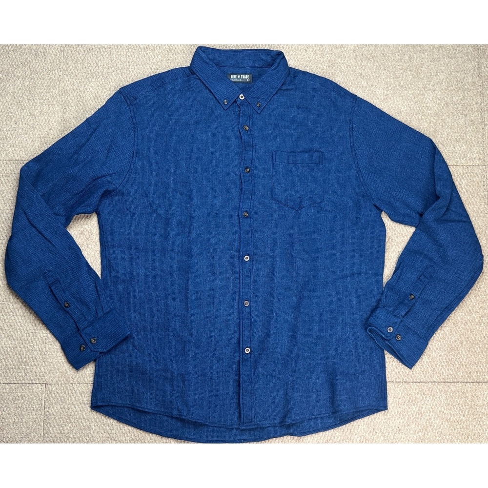 Line Of Trade Men's Button Down Long‎ Sleeve Shirt Size XL